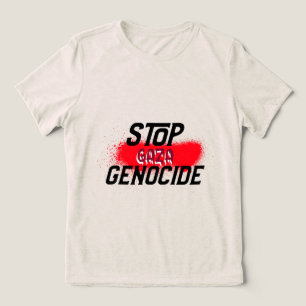 Stop Gaza Genocide Tri-Blend Shirt