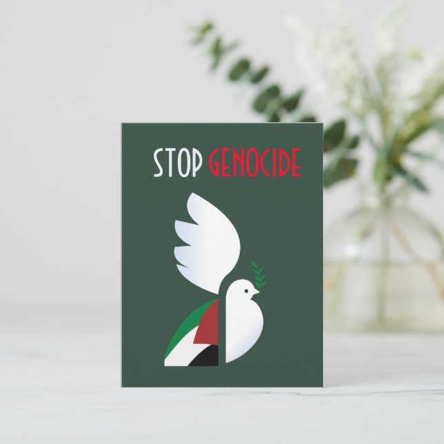 Stop Genocide – Free Palestine Postcard | Human (Standing Front)