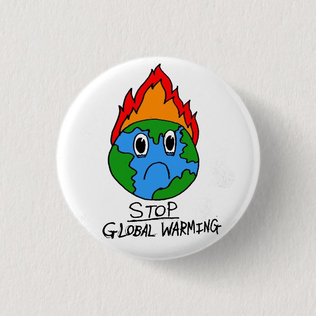 Stop Global Warming Button (Front)