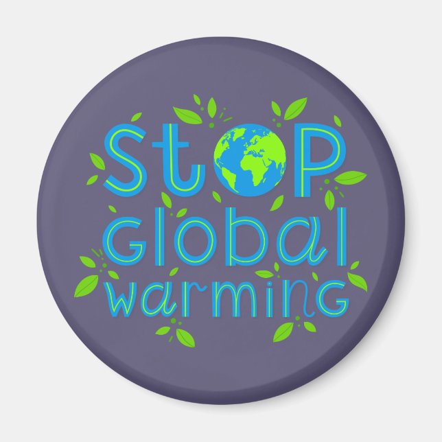 Stop Global Warming Magnet (Front)