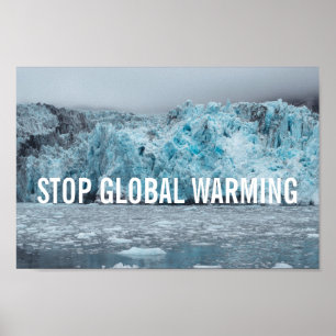 Stop Global Warming - Melting Glacier   Poster