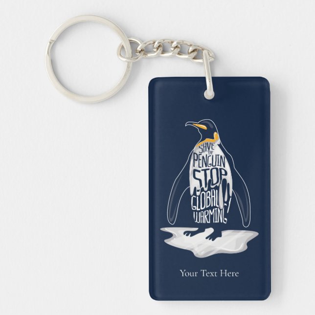 Stop Global Warming Save the Sea Animals Key Ring (Front)