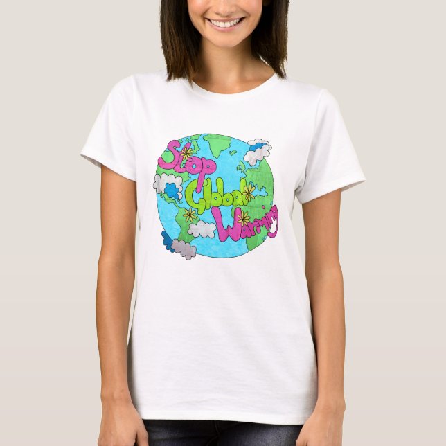 Stop Global Warming - Textured | Shirt (Front)