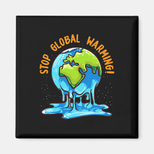 Stop Glol Warming Climate Change Earth Day Environ Magnet