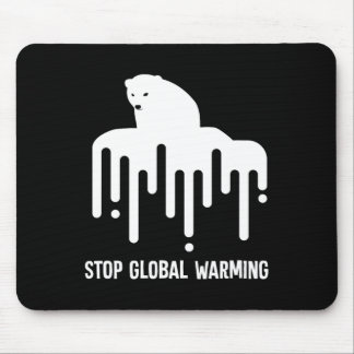 Stop Glol Warming Climate Change Polar Bear Enviro Mouse Pad