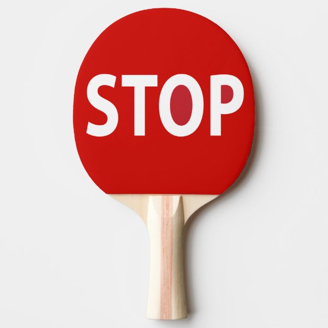 Stop Go Ping Pong Paddle (Front)