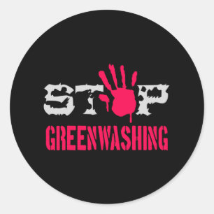 Stop Greenwashing Classic Round Sticker