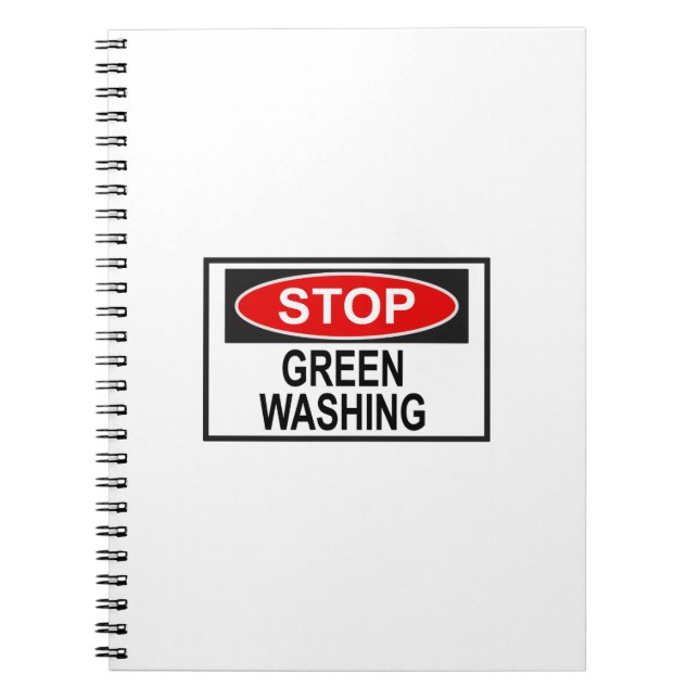Stop Greenwashing Sign (1) Notebook (Front)