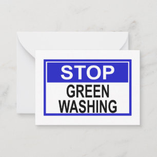 Stop Greenwashing Sign Card