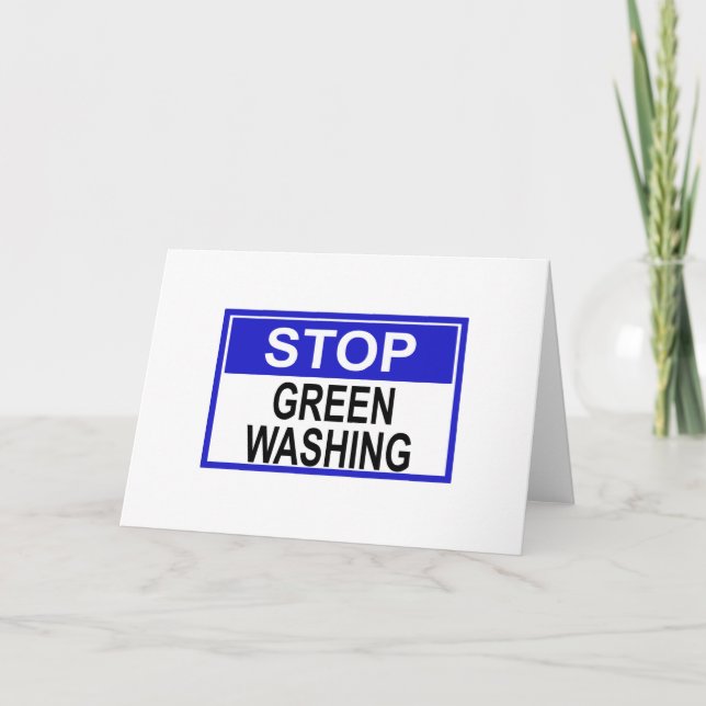 Stop Greenwashing Sign Card (Front)