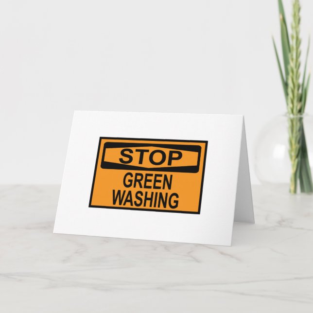 Stop Greenwashing Sign Card (Front)