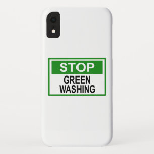 Stop Greenwashing Sign iPhone XR Case