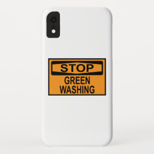 Stop Greenwashing Sign iPhone XR Case