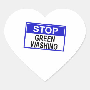 Stop Greenwashing Sign Heart Sticker