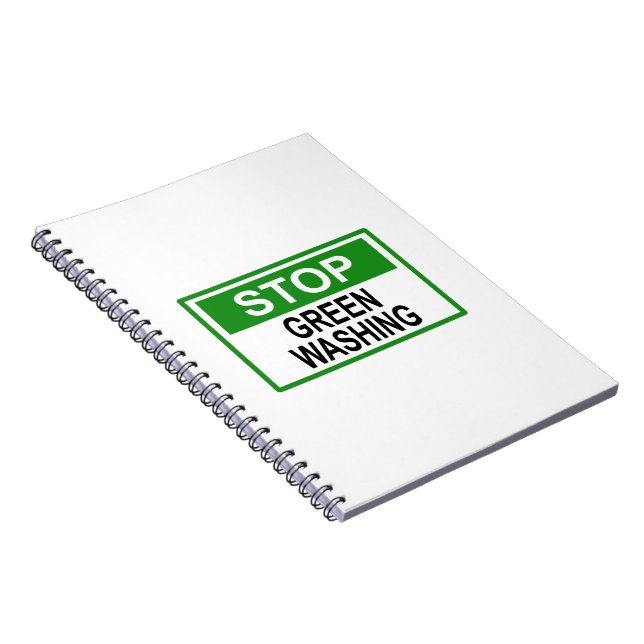 Stop Greenwashing Sign Notebook (Right Side)