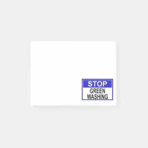 Stop Greenwashing Sign Post-it Notes