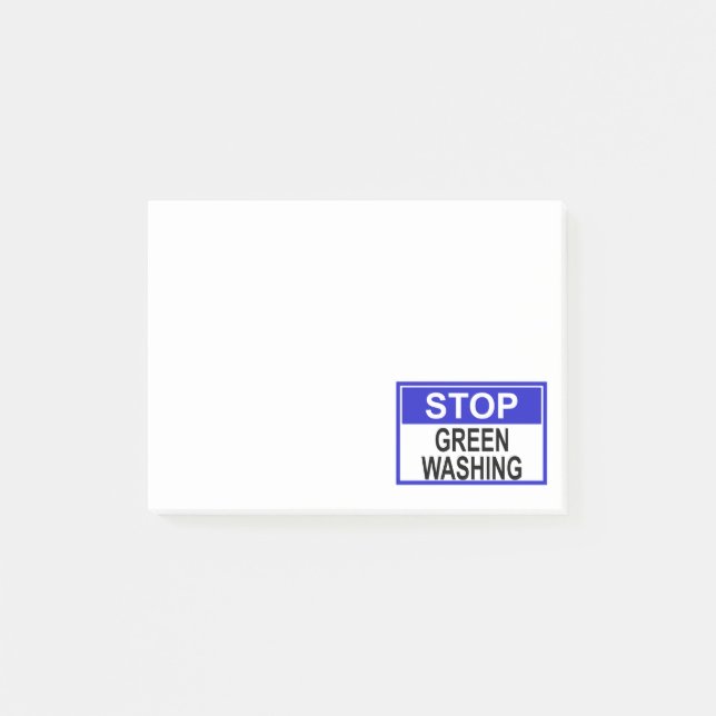 Stop Greenwashing Sign Post-it Notes (Front)