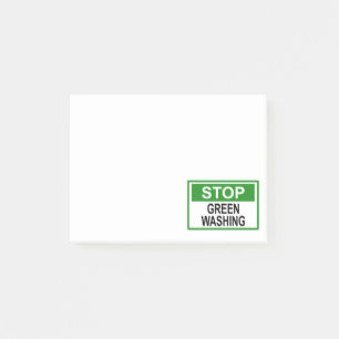 Stop Greenwashing Sign Post-it Notes