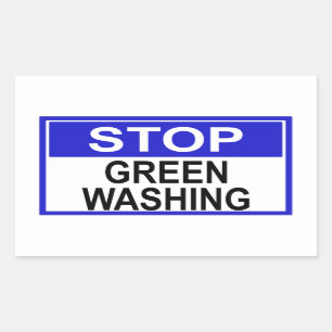 Stop Greenwashing Sign Rectangular Sticker