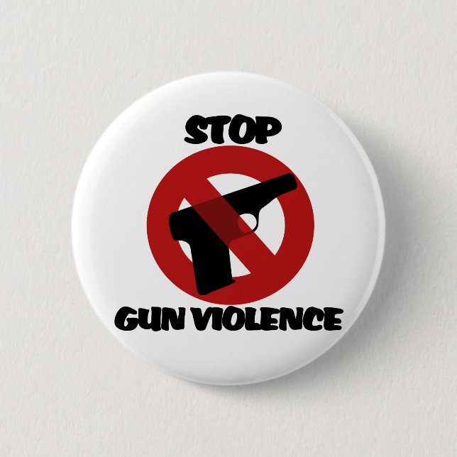 Stop Gun Violence 6 Cm Round Badge (Front)