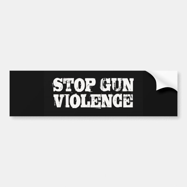 Stop Gun Violence Bumper Sticker (Front)
