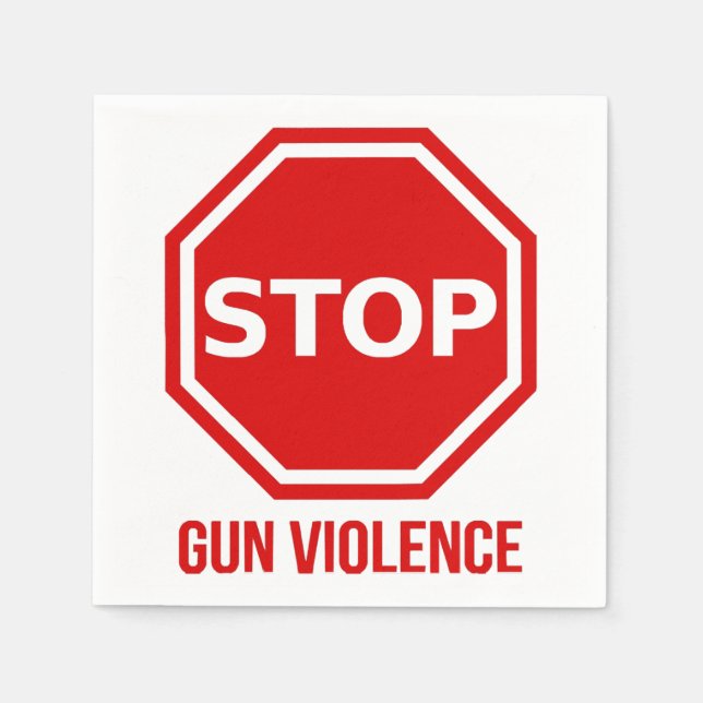 Stop Gun Violence  Napkin (Front)