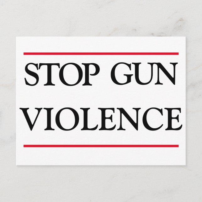 Stop Gun Violence  Postcard (Front)