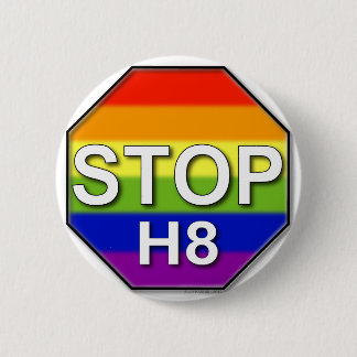 Stop H8 6 Cm Round Badge