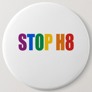 STOP H8 6 CM ROUND BADGE