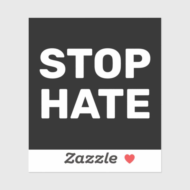 Stop Hate black and white modern (Sheet)