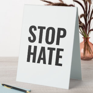 Stop Hate, black white