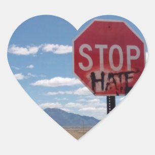 Stop Hate Heart Stickers