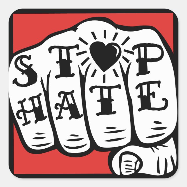STOP HATE stickers (Front)