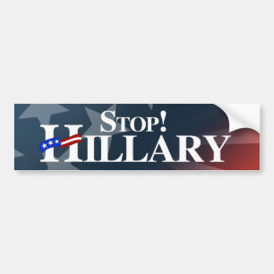 Stop Hillary - white -.png Bumper Sticker