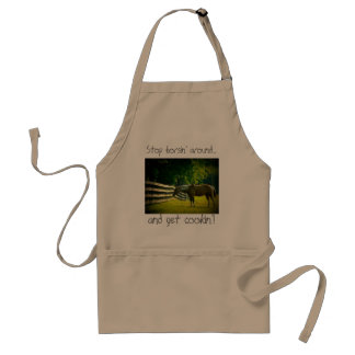 stop horsin' around and get cookin' apron