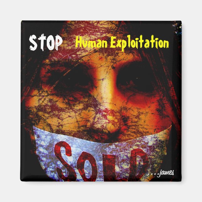 Stop Human Exploitation Magnet (Front)