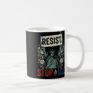 Stop Ice Funny Statue Of Liberty Boho Floral Resis Coffee Mug