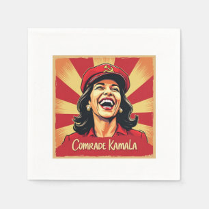 Stop Kamunism Harris Walz 2024 Comrade Kamala Napkin