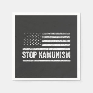 Stop Kamunism Harris Walz 2024 Comrade Kamala Napkin