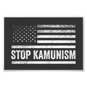 Stop Kamunism Harris Walz 2024 Comrade Kamala Photo Print