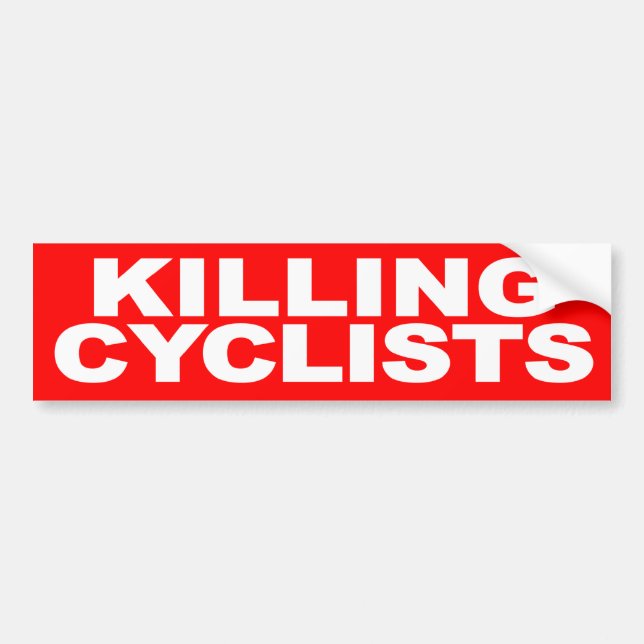 [STOP] Killing Cyclists Bumper Sticker (Front)