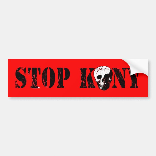 Stop Kony Bumper Sticker (Front)