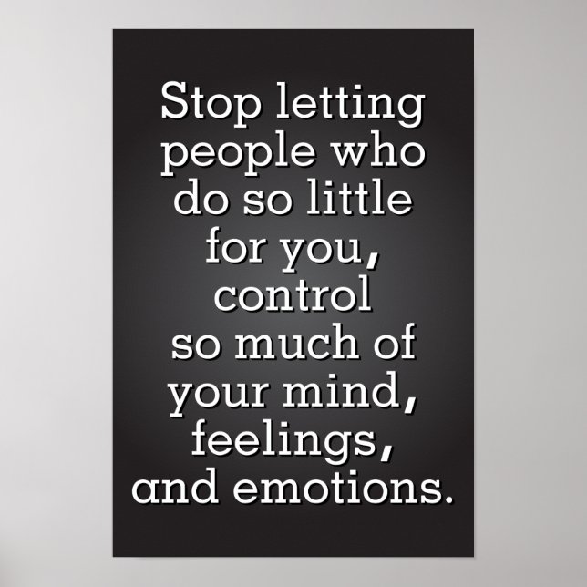 Stop Letting People Control You Poster (Front)