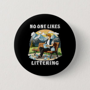 Stop Littering Nature Protection Environmental Pro 6 Cm Round Badge