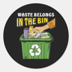 Stop Littering Nature Protection Environmental Pro Classic Round Sticker