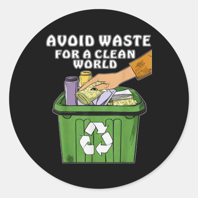 Stop Littering Nature Protection Environmental Pro Classic Round Sticker (Front)