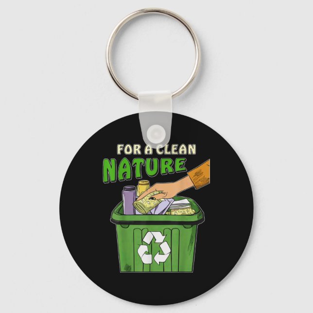 Stop Littering Nature Protection Environmental Pro Key Ring (Front)
