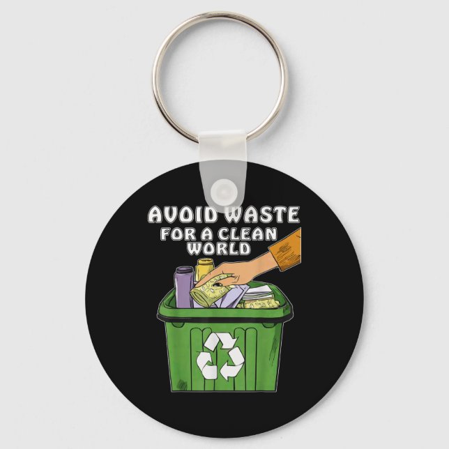 Stop Littering Nature Protection Environmental Pro Key Ring (Front)