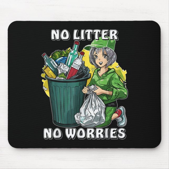 Stop Littering Nature Protection Environmental Pro Mouse Pad (Front)