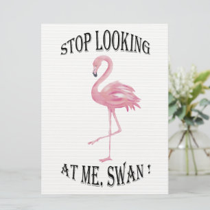 Stop Looking at me Swan Card